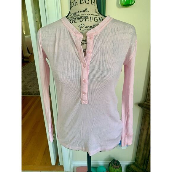 J Crew light pink Henley Tee - Picture 6 of 6